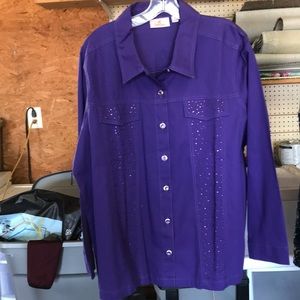 Light weight purple studded jacket